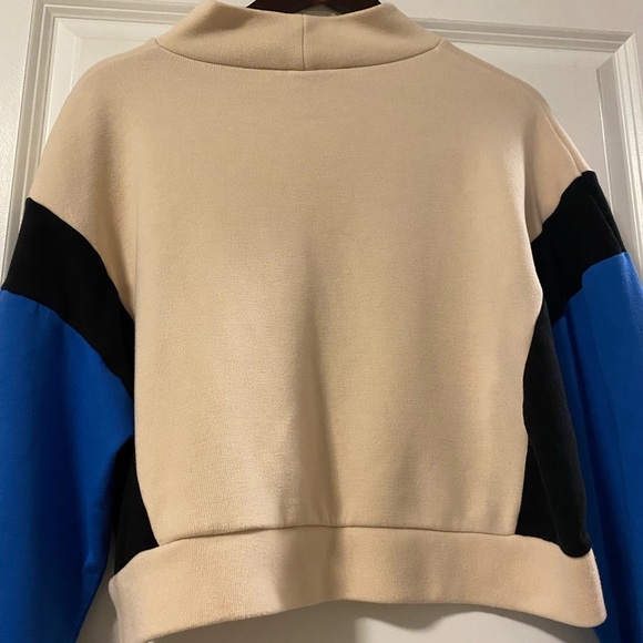 Zara Colorblock Slogan Sweatshirt - Picture 5 of 5